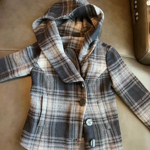 BDG Plaid Peacoat